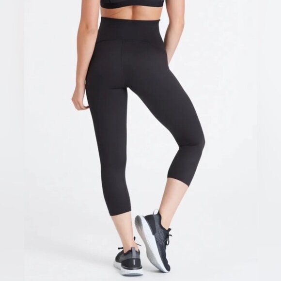 NWT SPANX Very Black Cropped Lamn Legging Made in Colombia 🇨🇴 20099P Size 1X - Picture 2 of 10